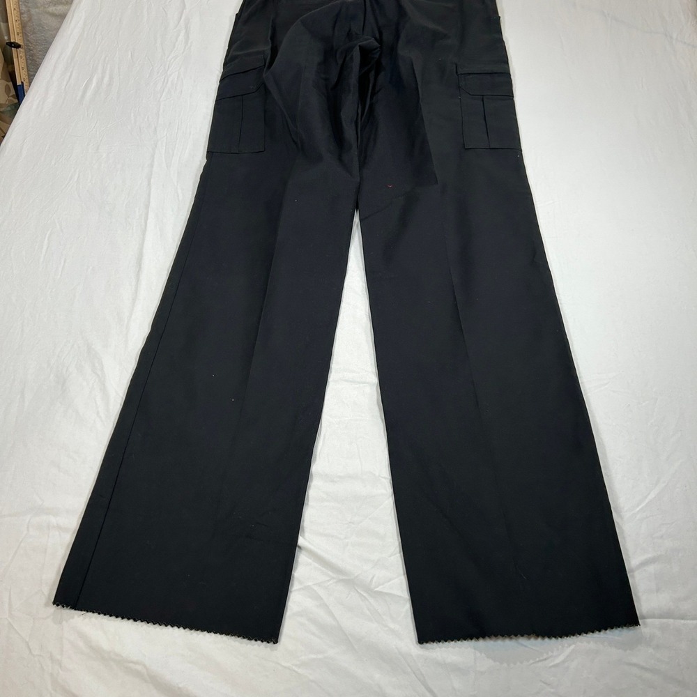 Dickies Women Black Cargo Work Pants Wide Leg Raw Hem Utility Streetwear 10x37 - Picture 10 of 11